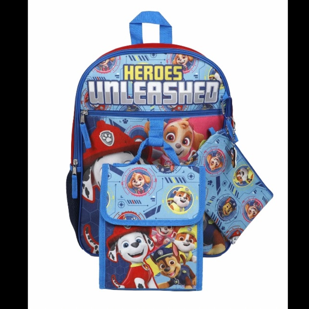 Paw Patrol Backpack, 5 Piece Set